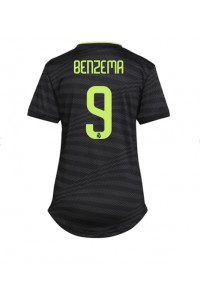 Real Madrid Karim Benzema #9 Fotballdrakt Tredje Klær Dame 2022-23 Korte ermer